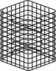 KROMO stojan na inventář nerez 150 x 150 x 250 mm