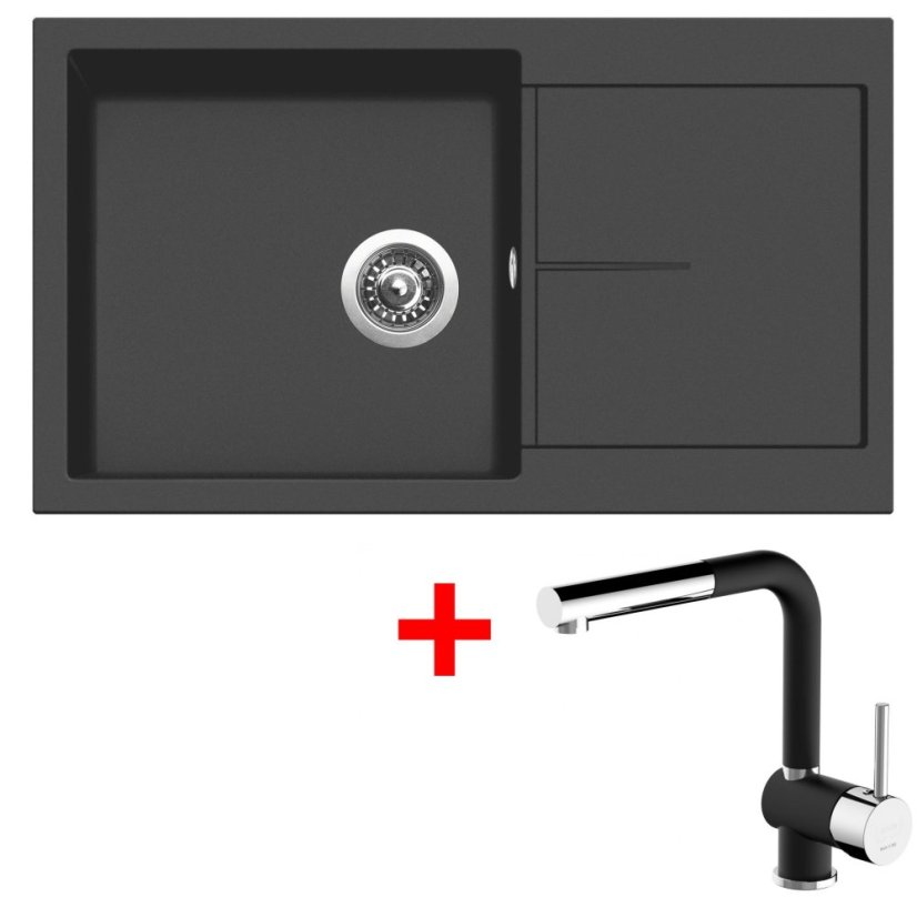 Sinks INFINITY 860 Pureblack + Mix 3 P GR N6 Sinks INFINITY 860 Pureblack + Mix 3 P GR N6