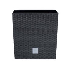 Květináč Prosperplast Rato Low antracit 22,3 x 22,3 x 22,8 cm