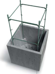 Květináč Prosperplast SIERRA SQUARE beton effect 38,5 cm antracit