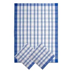 TOMGAST Utěrka kuchyňská 70 × 50 cm, modrá, 3 ks – 100% egyptská bavlna