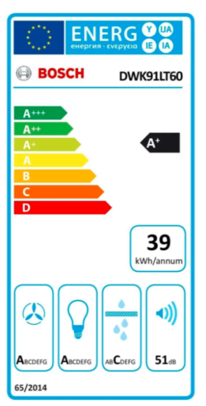 Komínová digestoř Bosch DWK91LT60