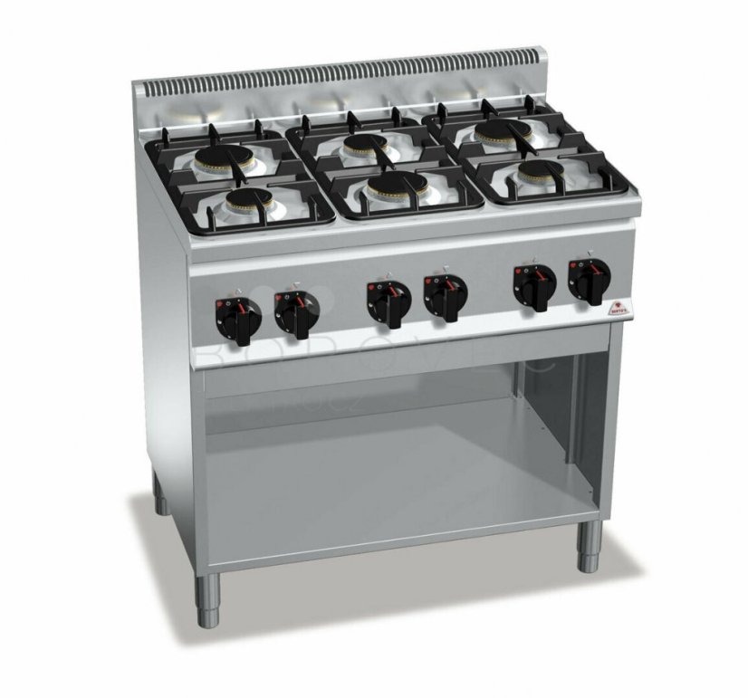 Plynový sporák Bertos G6F6MPW (28,5 kW) Plynový sporák Bertos G6F6MPW (28,5 kW)