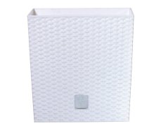 Květináč Prosperplast Rato Low bílý, 17 x 17 x 17 cm