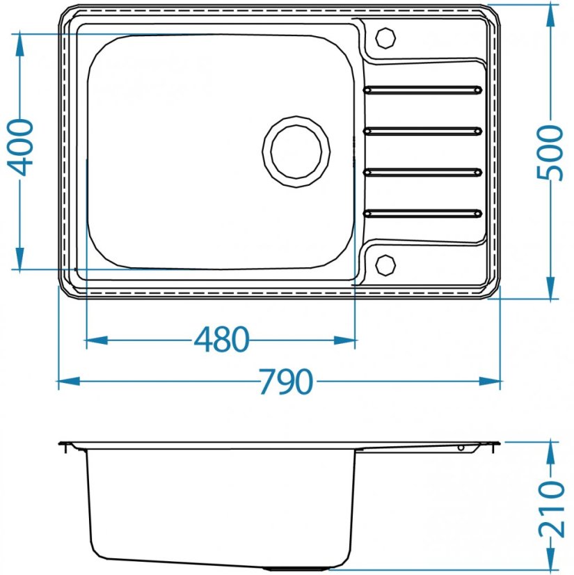Alveus PRAKTIK 120 sat 790x500 mm