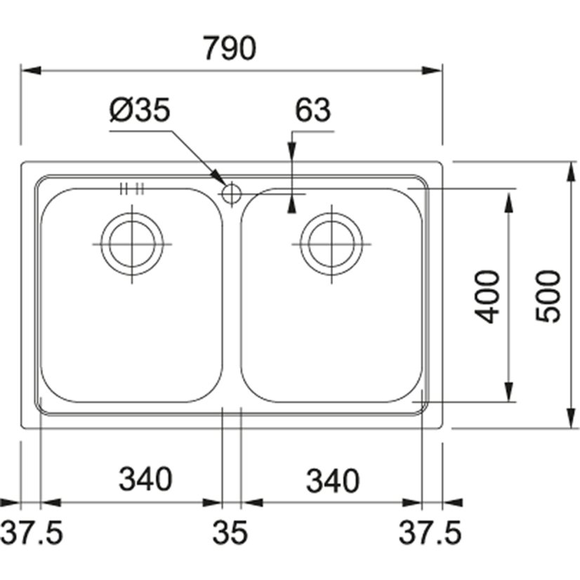 Franke LLX 620 nerez Logica