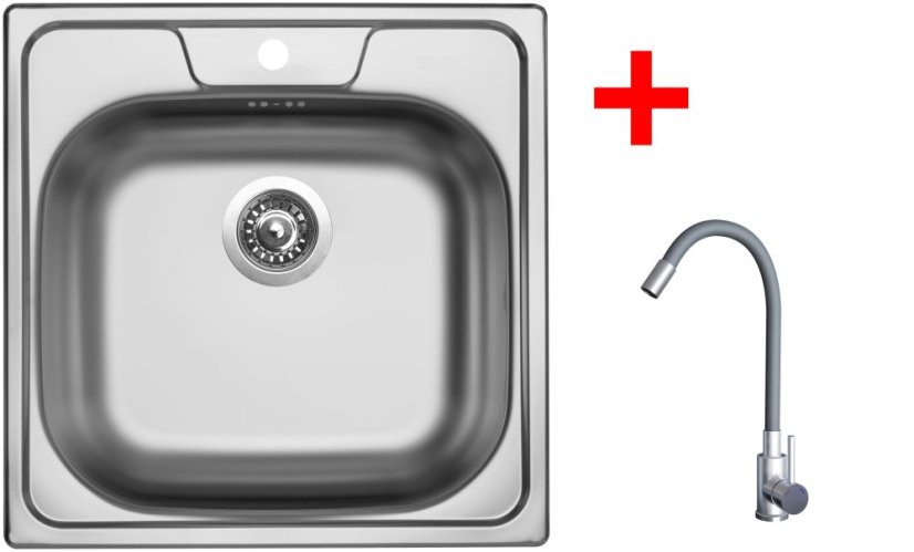 Sinks CLASSIC 480 + ELASTA nerez/šedá Sinks CLASSIC 480 + ELASTA nerez/šedá