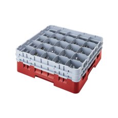 Cambro Koš Camrack 25 pozic, výška sklenice 9 cm - Červená