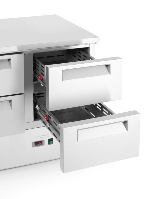 Chladicí stůl s pracovní deskou z nerezové oceli, Arktic, 112L, 230V/143W, 700x900x(H)855mm