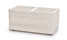 Květináč Prosperplast MADERA CASE eco wood 77 cm bílý eco