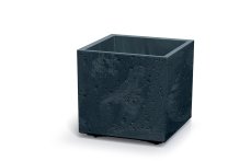 Květináč Prosperplast SIERRA SQUARE beton effect 38,5 cm antracit
