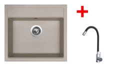Sinks SOLO 560 Avena + Elasta nerez/černá