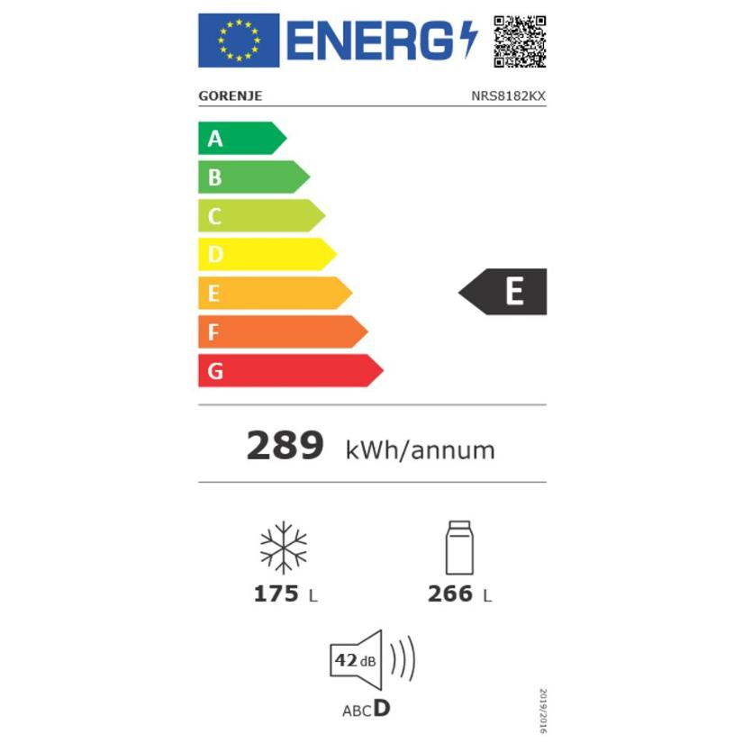 Americká chladnička Gorenje NRS8182KX