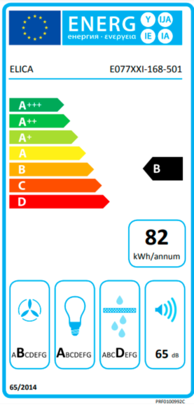 Komínová digestoř Elica STRIPE LUX IX/A/60