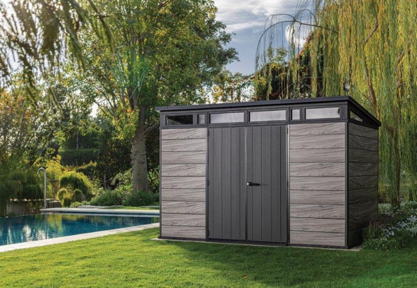 Zahradní domek Keter PENT Signature 11x7 Storm Grey, s podlahou