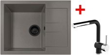 Sinks AMANDA 650 BL Nanotruffle + MIX 3 P Nanoblack