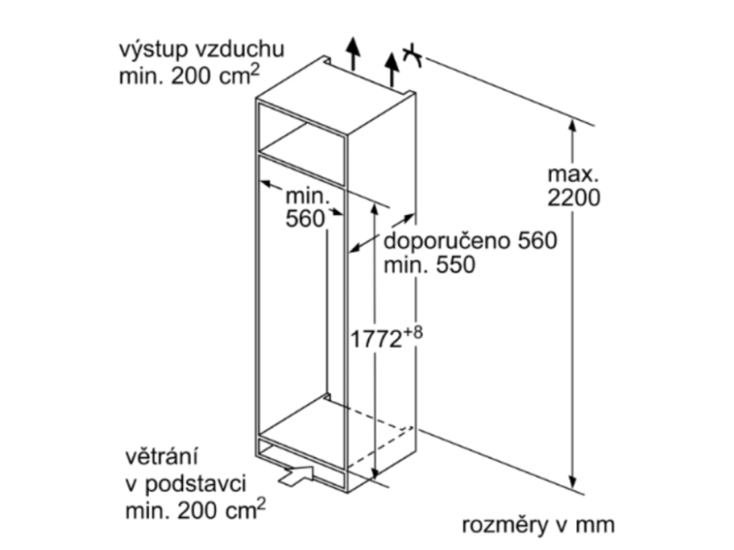 Vestavná chladnička Siemens KI82LADD0