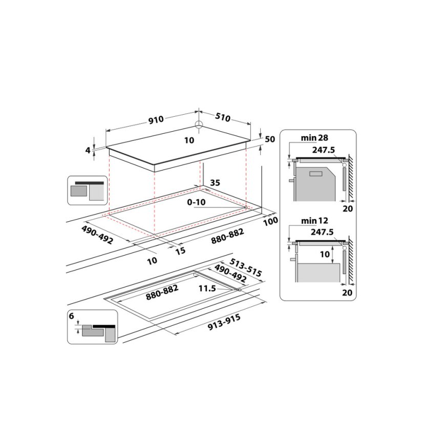 Indukční varná deska Whirlpool WEX9024DCFF