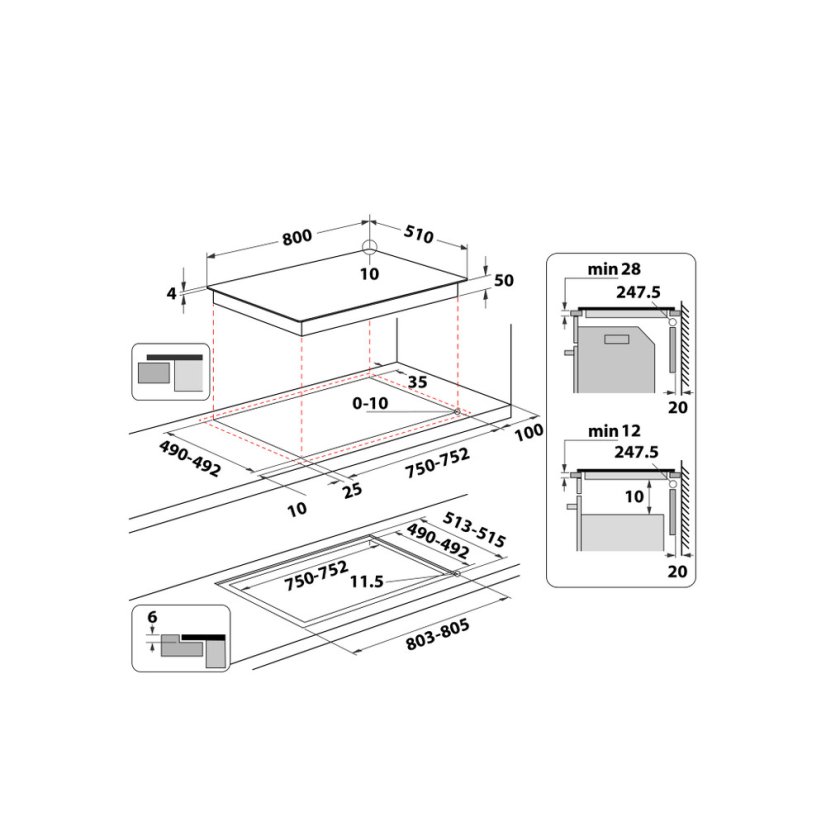 Indukční varná deska Whirlpool WTX8015DCF