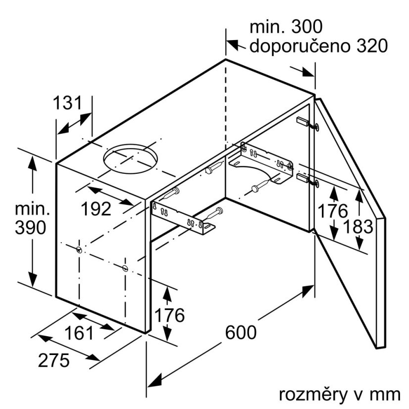 Výsuvná digestoř Bosch DFL064W54