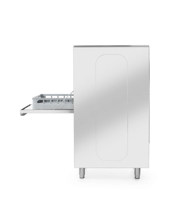 Myčka nádobí na hrnce a tácy 50x60 - elektronicky řízená, s dávkovačem mycího prostředku a vypouštěcím čerpadlem, HENDI, 400V/7100W, 595x777x(H)1335mm