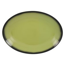 RAK Porcelain RAK Talíř oválný 36 x 27 cm, zelená | RAK-LENNOP36LG