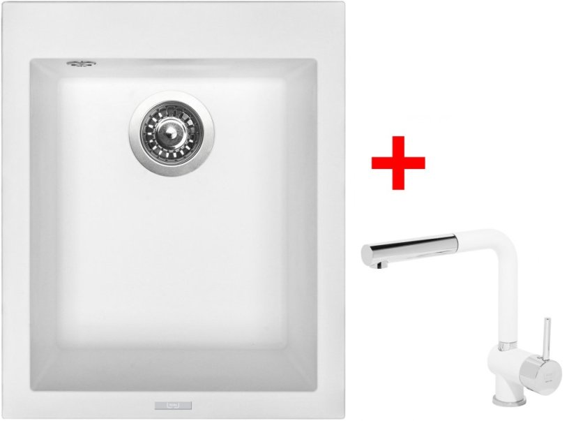 Sinks CUBE 410 Milk + Mix 3 P GR Sinks CUBE 410 Milk + Mix 3 P GR