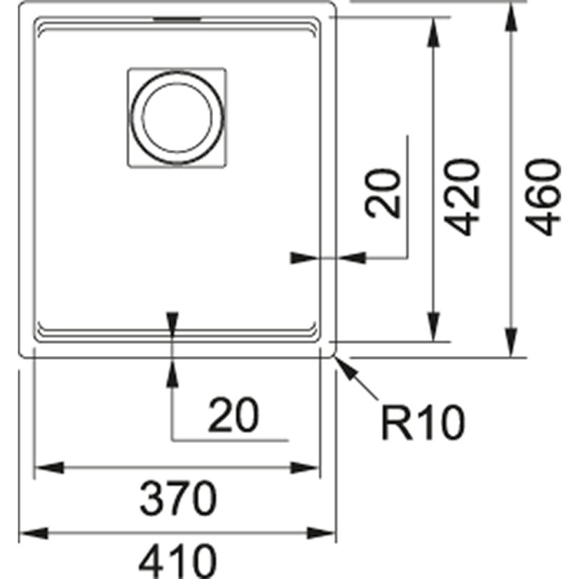 Franke KNG 110-37 bílá-led Kubus 2 Fragranit
