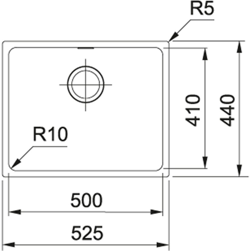 Franke SID 110-50 bílá Sirius Tectonite