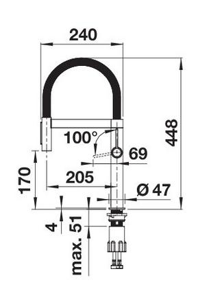 Blanco CULINA-S Mini II PVD steel, sprcha s přepínáním