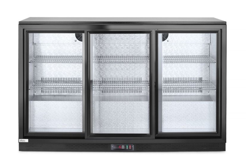 Barová chladnička s trojitými posuvnými dveřmi, Arktic, 254L, Černá, 230V/160W, 1350x520x(H)865mm
