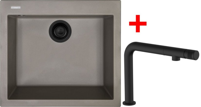 Sinks CUBE 560 BL Nanotruffle + COMFORTA Nanoblack Sinks CUBE 560 BL Nanotruffle + COMFORTA Nanoblack