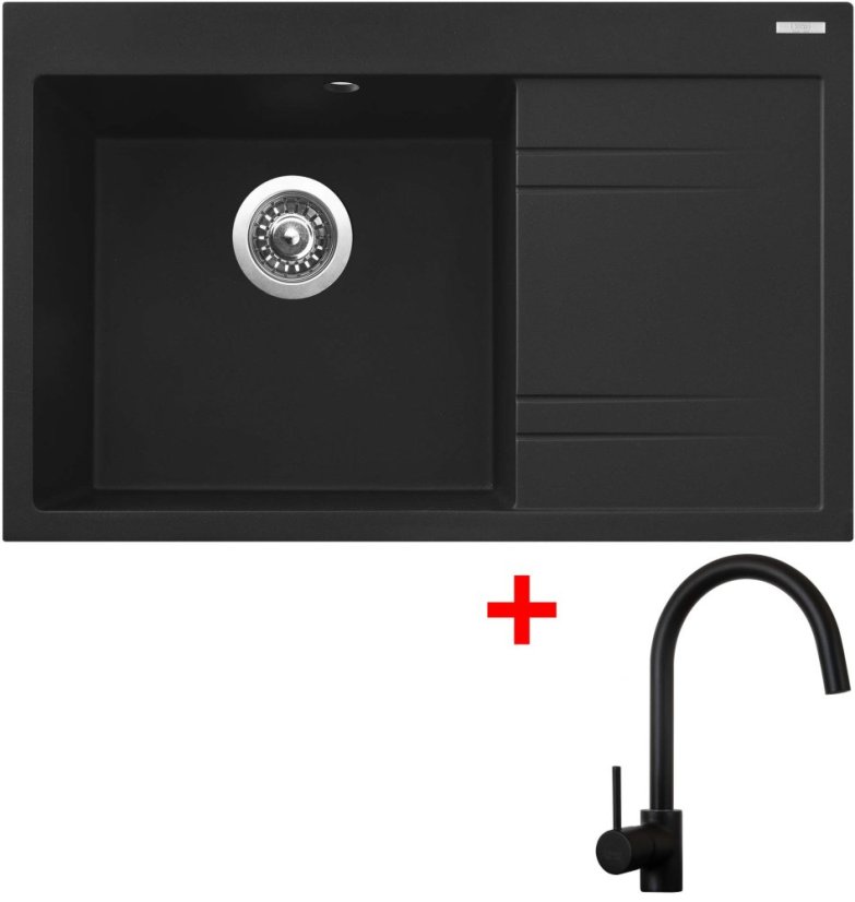Sinks RIM 780 L Metalblack + Vitalia černá matná Sinks RIM 780 L Metalblack + Vitalia černá matná