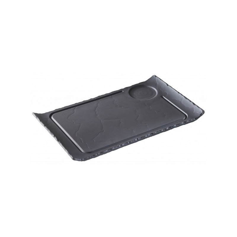 Revol Basalt talíř obdélný s drážkou a prolisem (Ø 6,3 cm) 33 × 20 cm | REV-647784 Revol Basalt talíř obdélný s drážkou a prolisem (Ø 6,3 cm) 33 × 20 cm | REV-647784
