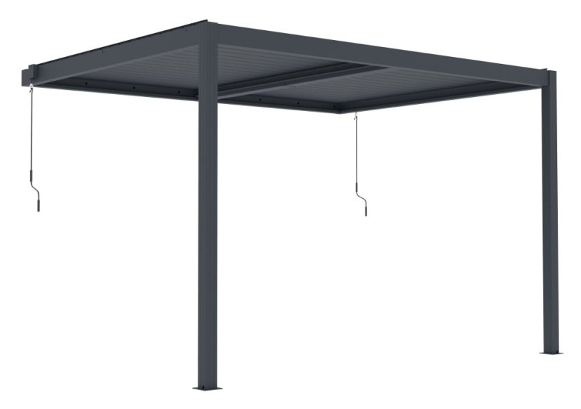 Bioklimatická pergola G21 Trenton 4x3 m, antracitová hliníková