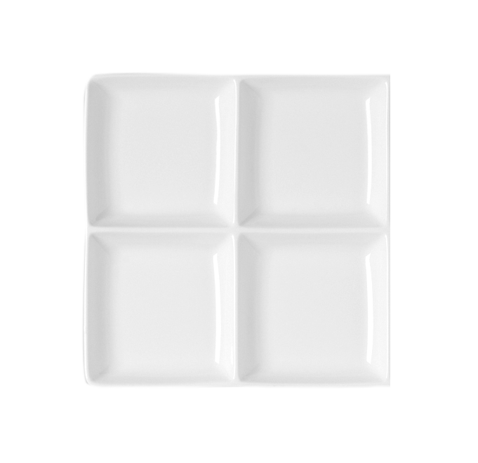 RAK Porcelain RAK Minimax talíř čtvercový, 4 segmenty 20 × 20 cm | RAK-OPSP4C RAK Porcelain RAK Minimax talíř čtvercový, 4 segmenty 20 × 20 cm | RAK-OPSP4C