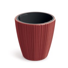 Květináč Prosperplast ORO s vkladem 34,9 cm - barva: retro červená