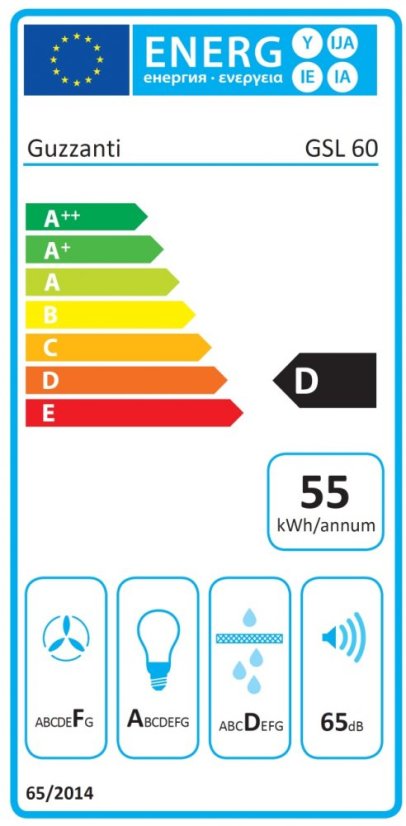 Výsuvná digestoř Guzzanti GSL 60 W