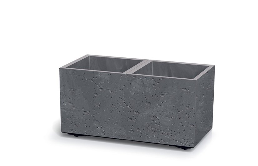 Květináč Prosperplast SIERRA CASE beton effect 57,7 cm šedý