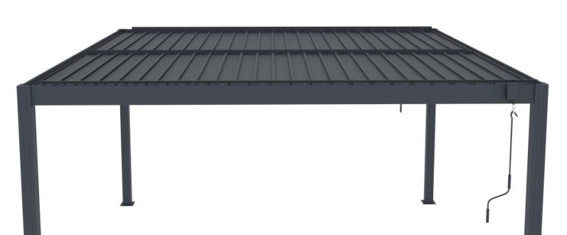 Bioklimatická pergola G21 Austin 4x4 m, antracitová hliníková