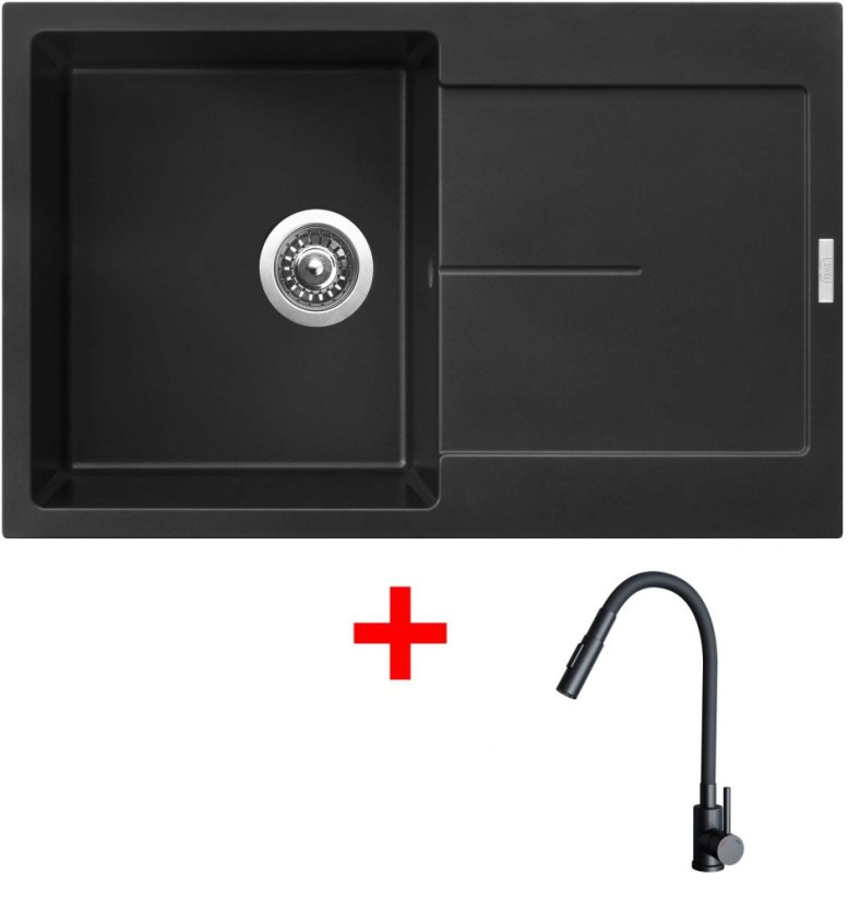 Sinks ULTIMA 790 Pureblack + ELASTA S černá matná Sinks ULTIMA 790 Pureblack + ELASTA S černá matná