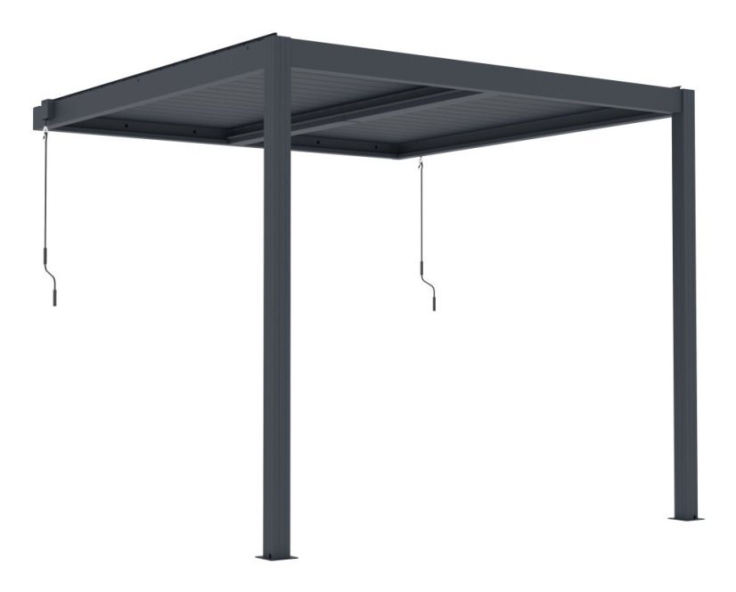 Bioklimatická pergola G21 Trenton 3x3 m, antracitová hliníková