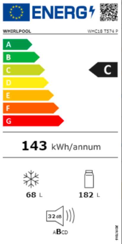 Vestavná chladnička Whirlpool WHC18T574P
