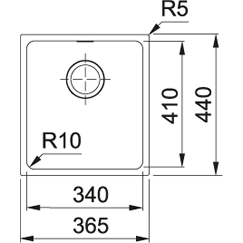 Franke SID 110-34 bílá Sirius Tectonite