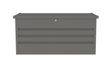 Zahradní box G21 Denver 400 L, metalický šedý plechový