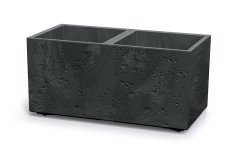 Květináč Prosperplast SIERRA CASE beton effect 77 cm černý beton