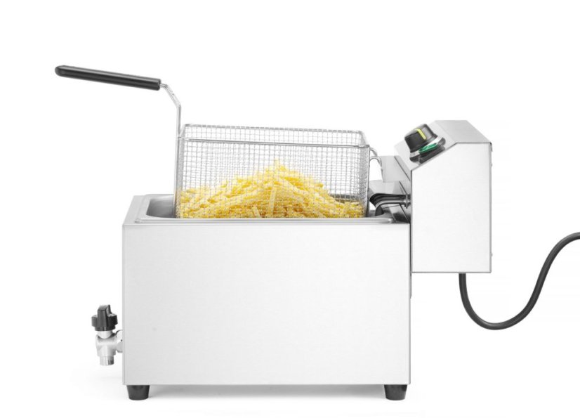 Fritéza XL s vypouštěcím kohoutem HENDI GOLIATH, HENDI, 10L, 400V/10200W, 300x585x(H)392mm