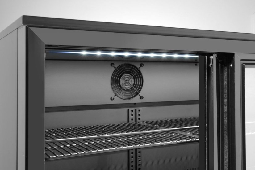Barová chladnička s trojitými posuvnými dveřmi, Arktic, 254L, Černá, 230V/160W, 520x1350x(H)870mm