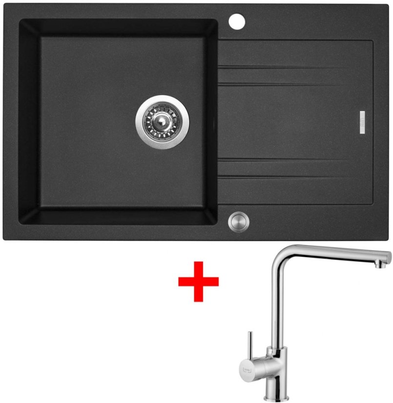 Sinks LINEA 780 XC Metalblack + Elka Sinks LINEA 780 XC Metalblack + Elka