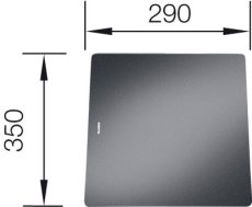 Krájecí deska sklo černé pro STATURA 350 290 mm